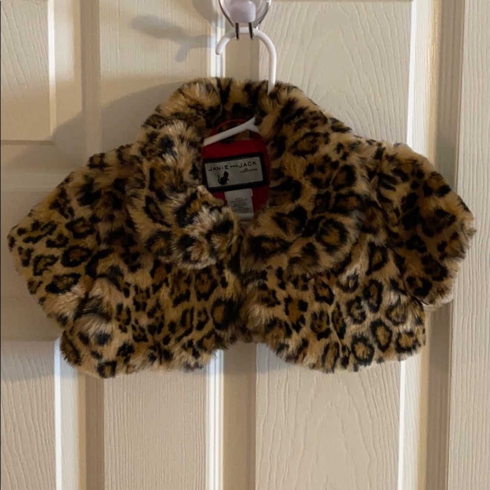 Janie & Jack faux fur shrug, size 12-24m